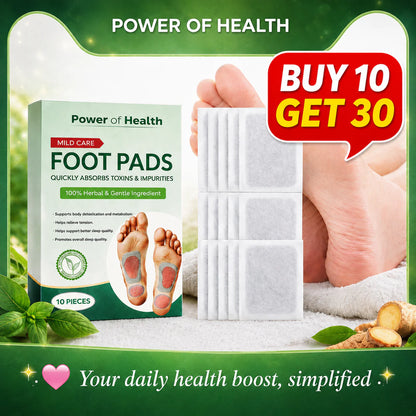 100% 🥉 Pure Sole Herbal & Gentle Ingredient Detox Foot Pads BUY 10 GET 20 FREE (Pack of 30)